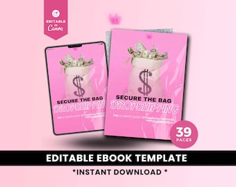 Dropshipping Success Guide,  E-commerce Business Strategy, Marketing Tips & Automation Digital Canva Ebook Template