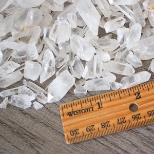Rough Cut Quartz Crystal Sticks Points & Shards 2 oz 56 grams Not Drilled
