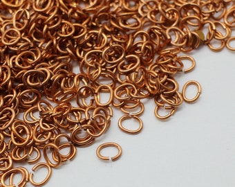 50 Copper Oval Jump Rings 3x4mm