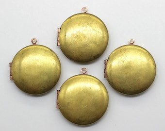 Vintage Brass Lockets 27mm