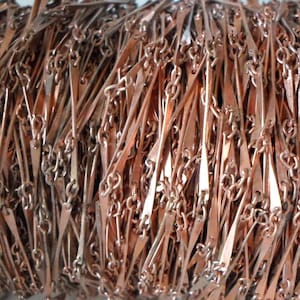 Vintage Kupfer Plated Twisted Gliederkette 3 Meter