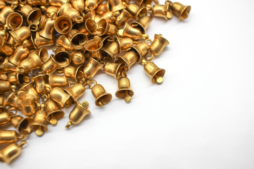 Adorable Tiny Vintage Brass Bell Charms (8) - Etsy