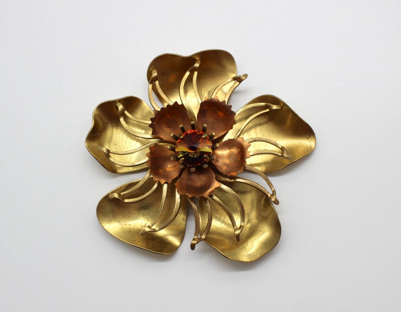 Stackable Brass Flower Findings WVintage Preciosa Rivoli Destash Lot