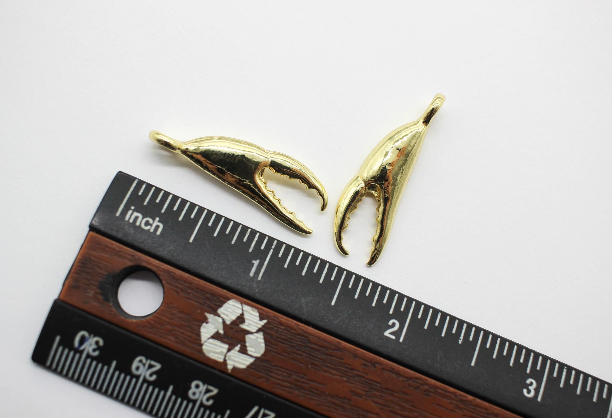 14Kゴールドメッキのロブスターカニ爪ペンダント/イヤリング金具