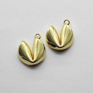 Fortune Cookie 18k Gold Plated Pendant