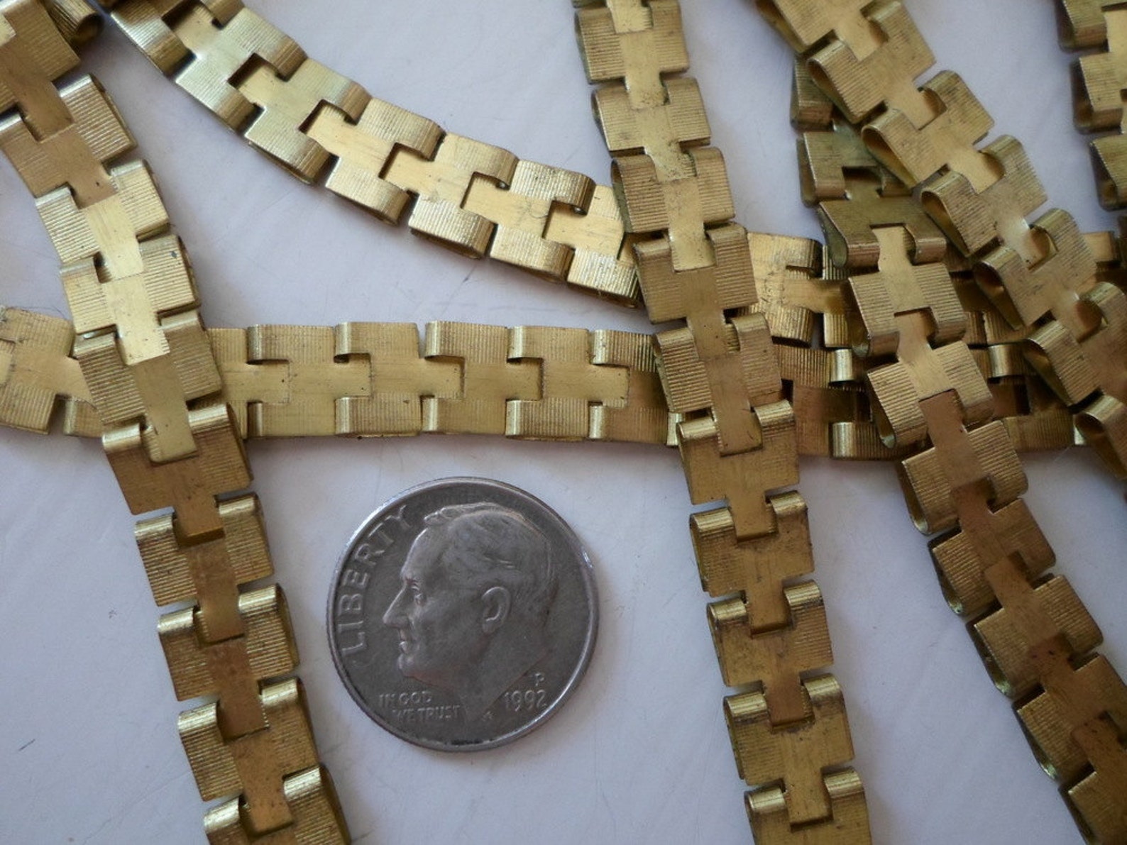 Unusual Vintage Brass Puzzle Chain 3 Feet Vintage Brass - Etsy