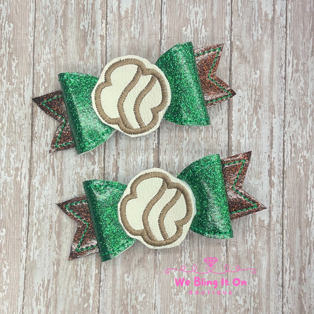 Girl Scout Bow, Girl Scout Cookie Bow, Girl Scout Hair Bow, Vinyl Hair