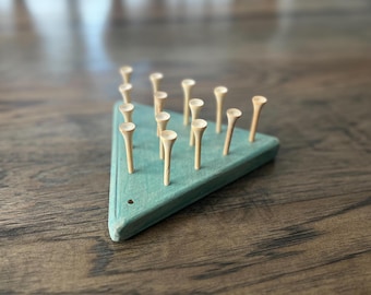 Rustic Triangle Peg Game