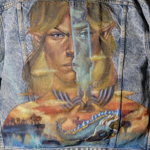 Legend of Zelda Hand-painted Denim Jacket For Men