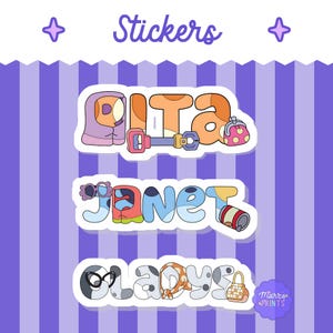 Grannies Inspired Vinyl Sticker – Cute Cartoon Decal, Laminated & Waterproof for Laptops, Journals, Gifts