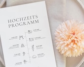 Hochzeitstimeline Vorlage | Canva-Design zum Anpassen | Reiseplan & Tagesordnung | Hochzeitskalender zum Sofort-Download | Hotel Wedding |X1
