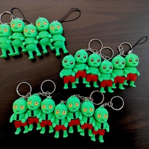 3D Printed Zombie Keychain: Funny Geeky Horror Gift