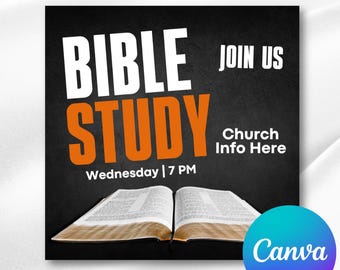 Editable Worship Service Flyer | Canva Church Invite Template