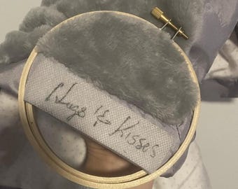 Custom Handwritten Handstitched Embroidery