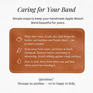 Luxury Leather Apple Watch Strap • Apple Watch Series 11-1, SE, Ultra • 38mm 40mm 41mm 42mm 44mm 45mm 46mm 49mm • Gift for Her • Star Stitch image 7