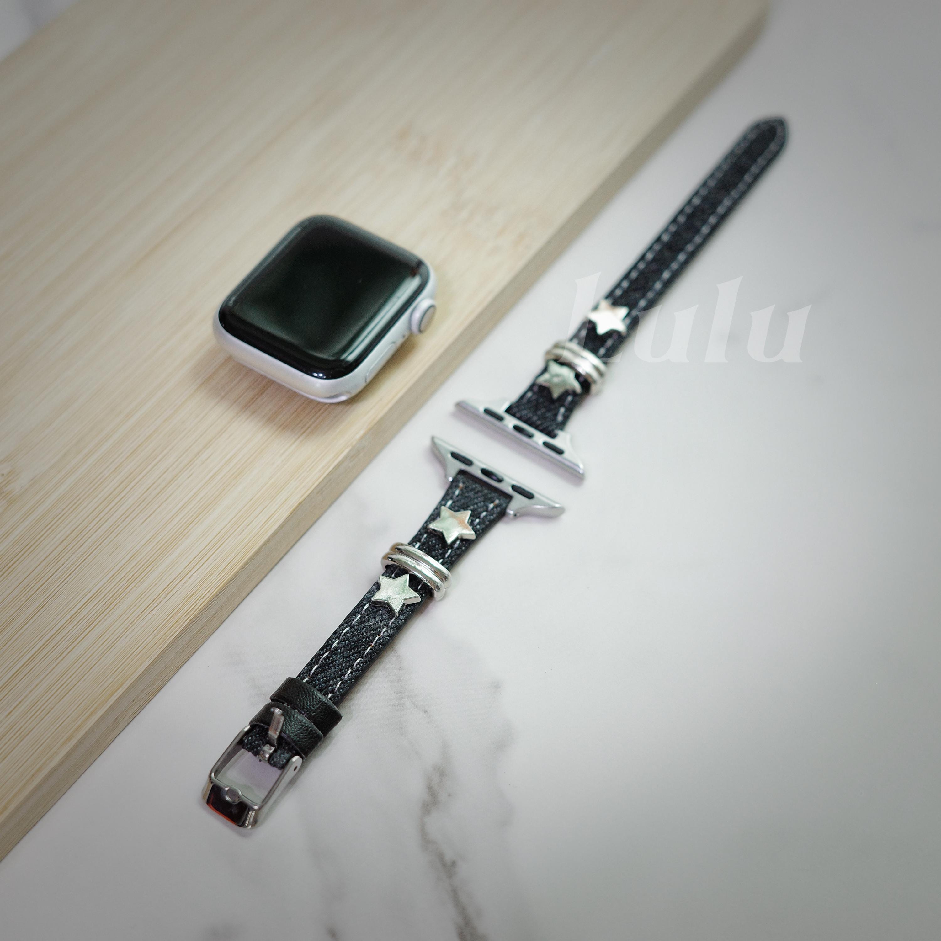 パンクデニム Apple Watch バンド • Apple Watch Series 11-1、SE 