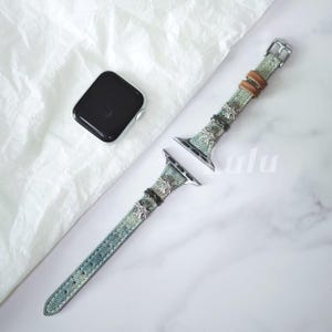 Gothic Cross Apple Watch Band • Luxury Denim Strap for Series 1-10, SE, Ultra • Adjustable Strap 38mm-49mm • Punk Vintage Style, Unique Gift
