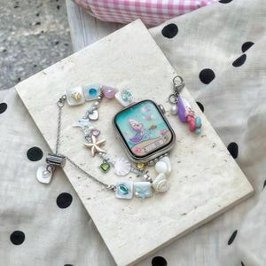 Ocean Charm Apple Watch Band: Coastal Beaded Strap