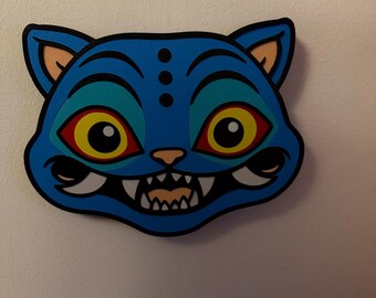 Decoración de pared de Derpy Tiger / Inspirada en Demon Hunter del K-Pop / Arte de pared impreso en 3D / Decoración de habitación adorable y peculiar / Regalo para fanáticos del K-Pop
