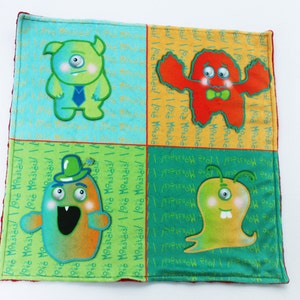 Minky Decke Monster Baby Monsterdecke Lodie Kuscheldecke Schmusetuch Babydecke Wunsch Monster