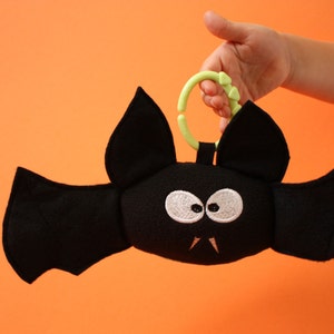 Black Vampire Bat Halloween baby toy stuffed toy, plush toy Stuffed Animal - Monogramming Available