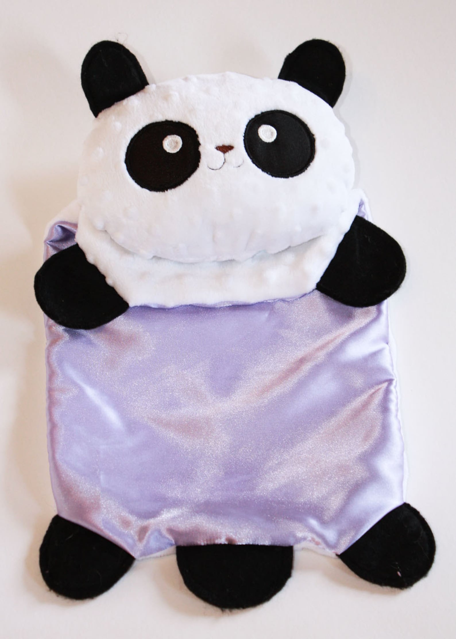 Minky Panda Bear Security Blanket Lovey Blanket Satin Baby Etsy