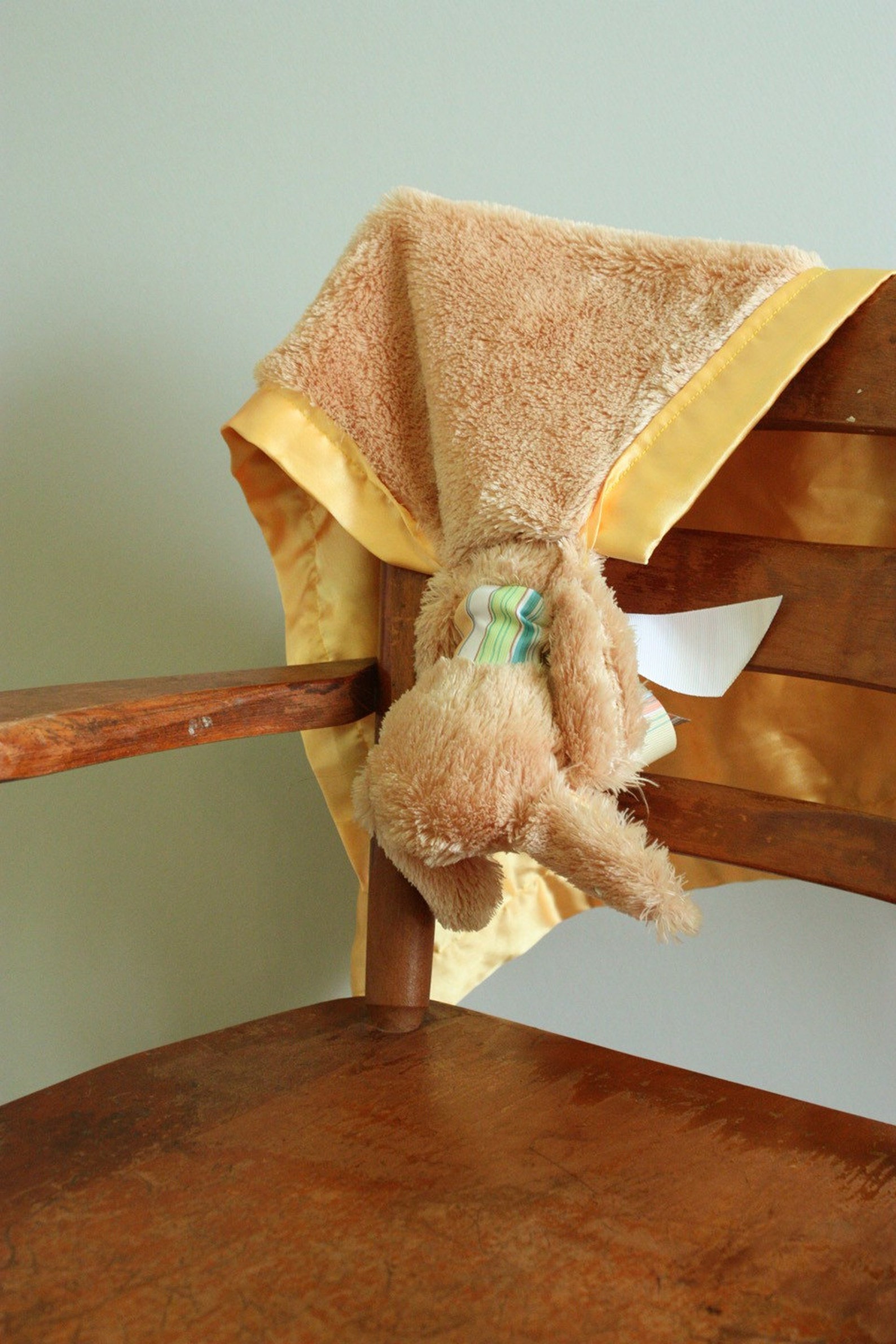 Shaggy Puppy Dog Security Blanket Lovey Blanket Satin Baby Etsy