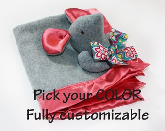 Mouse Security Blanket, Rat Baby blanket mouse baby blanket Lovey Blanket, Satin, Baby Blanket, Stuffed Animal, Baby Toy - Customize Color