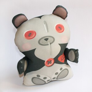 Vampire Teddy Bear: Handmade Organic Cotton Halloween Plush Toy