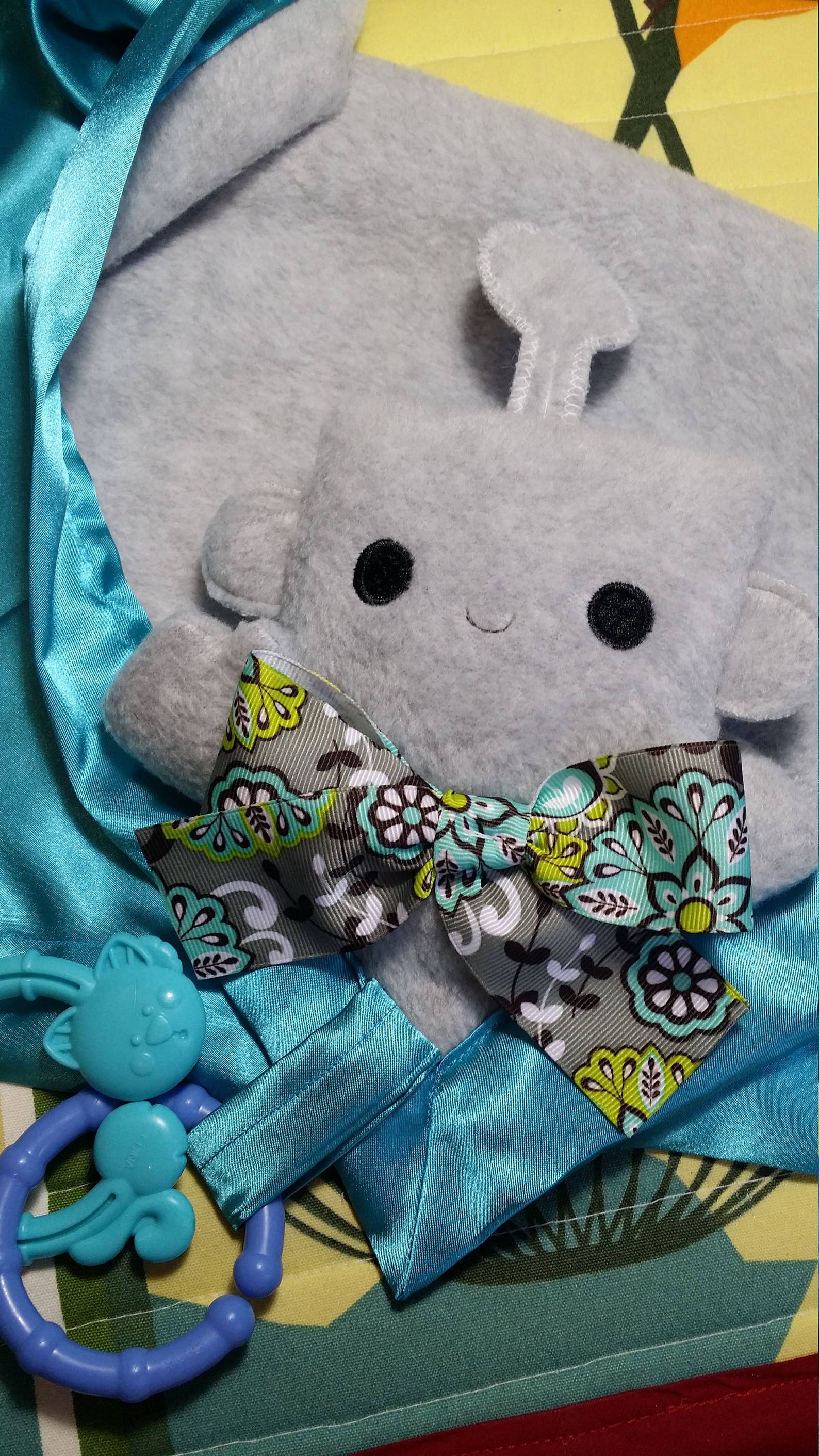 Gray Robot Security Blanket Lovey Blanket Satin Baby Etsy