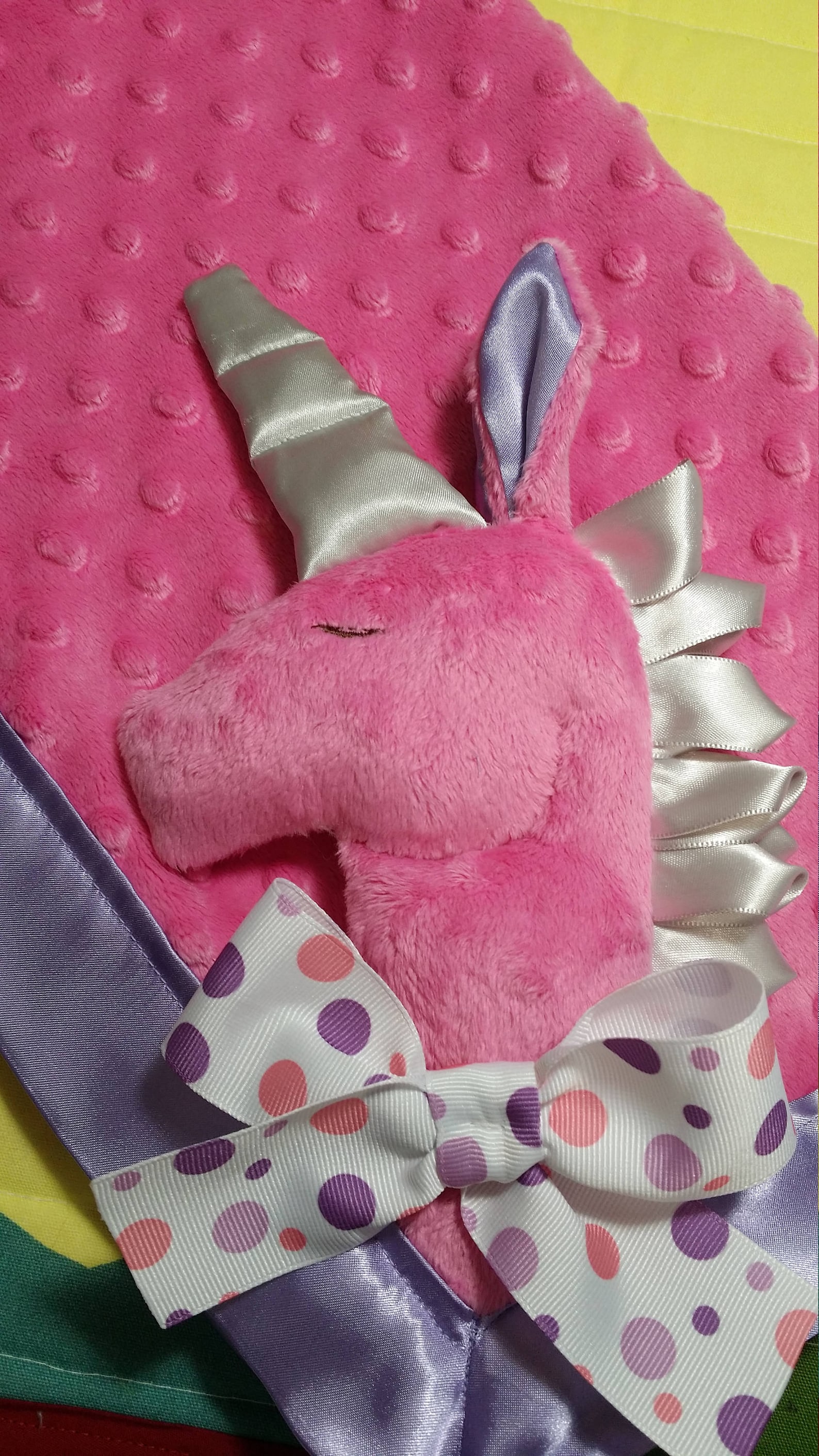 Unicorn Security Blanket Unicorn Baby Blanket Pink Unicorn Etsy