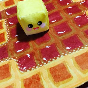 Waffeldecke kawaii Waffeldecke Babybutterdecke kawaii Minky Decke Waffel Babydecke Kawaii Lovie lovey Babydecke Bild 7