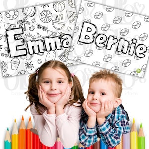 Custom Name Coloring Pages for Kids + Bonus Printable Art