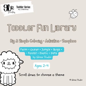 Toddler Coloring & Activity Library Ages 2–4 | Big and Simple Printable Activities | Screen Free Coloring Pages