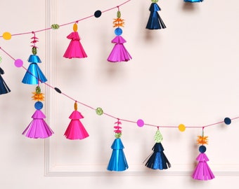 DIY Jewel tone tassel garland craft kit