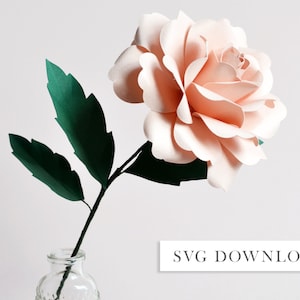 Giardino fiorito di carta rosa SVG download fai da te per file di taglio digitale cricut