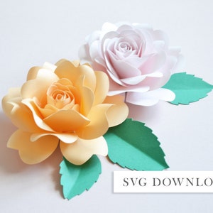 Fiore di carta rosa selvatica download SVG fai da te per file di taglio digitale cricut