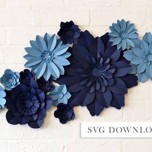 Fiori di carta giganti SVG scarica decorazioni fai da te