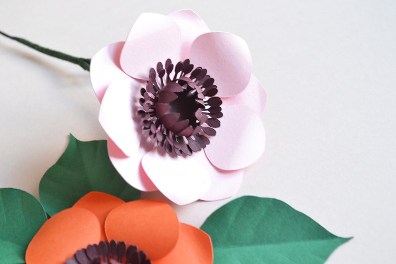 Paper flower anemone SVG download diy for cricut image 4