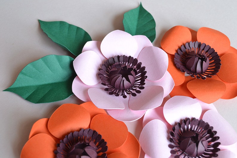 Paper flower anemone SVG download diy for cricut image 6