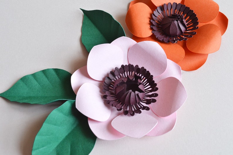 Paper flower anemone SVG download diy for cricut image 7