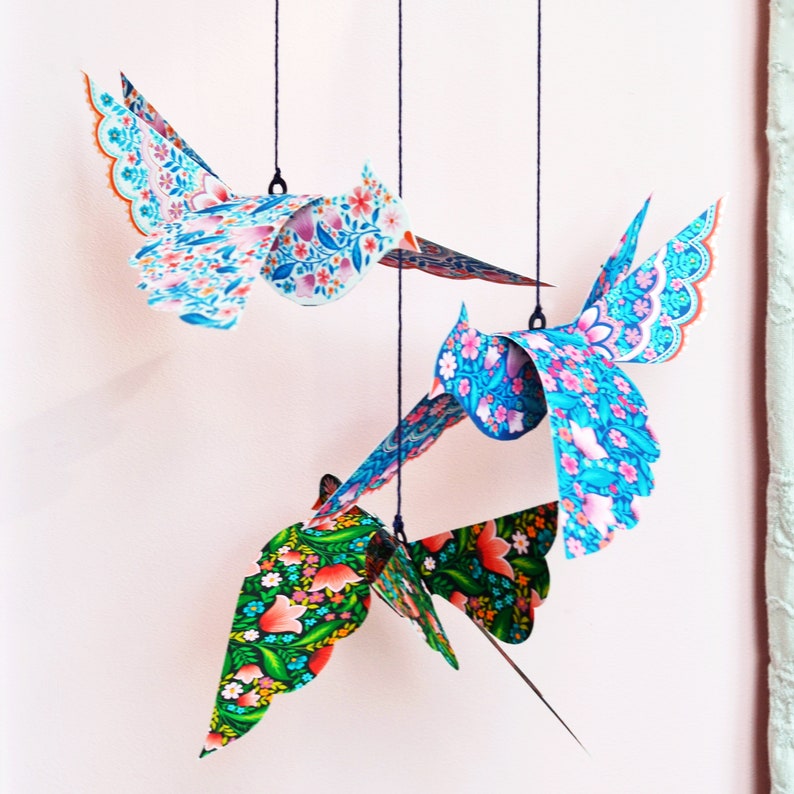 Hanging bird decorations craft kit image 3