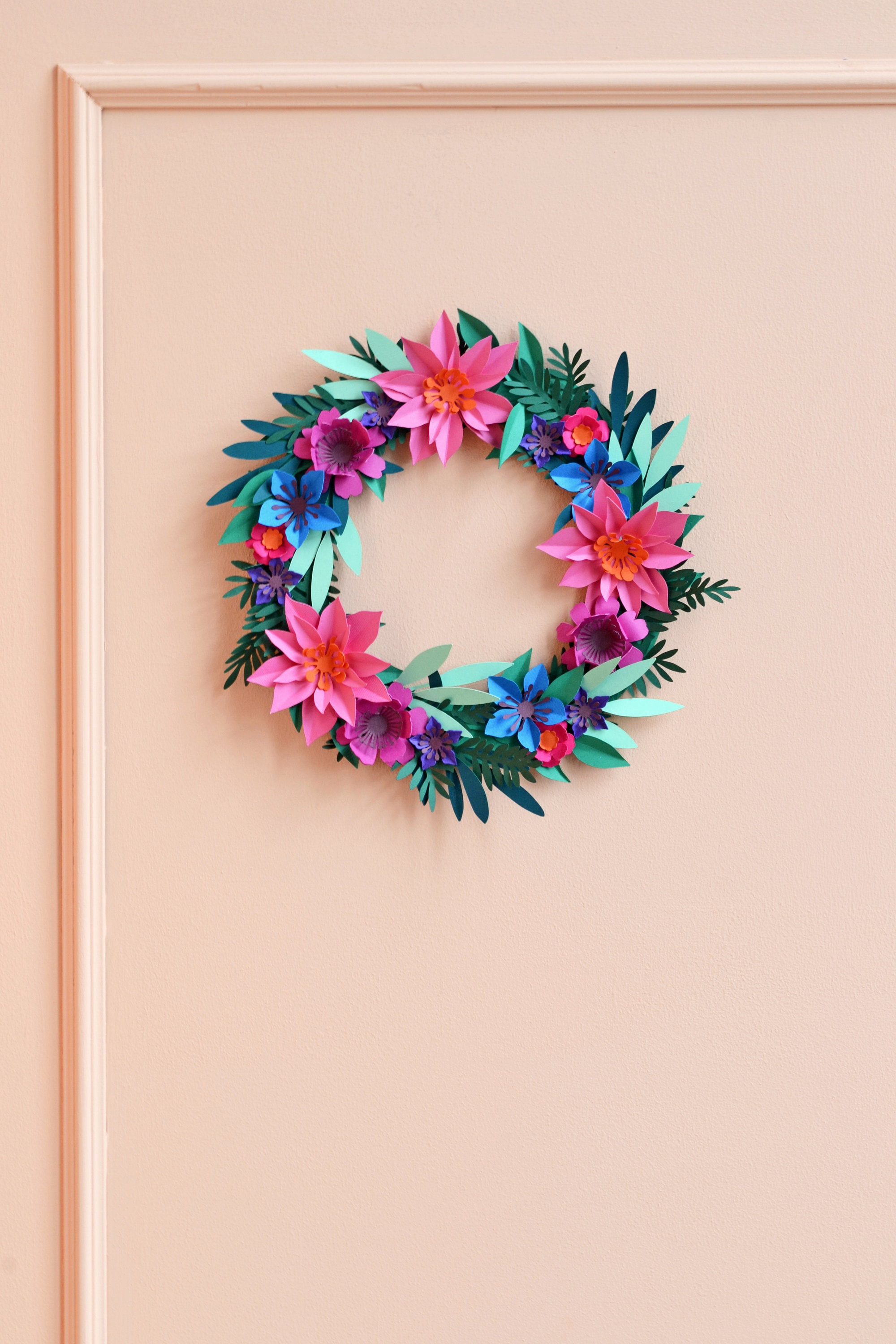 Paper Flower Wreath Craft Kit Etsy