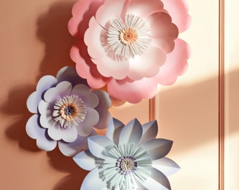 Giant paper wall flowers craft kit