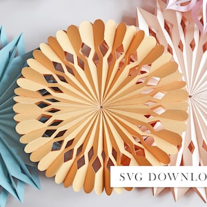 DIY honeycomb pinwheel template, hand cut, svg digital cut file, wedding decoration tutorial download