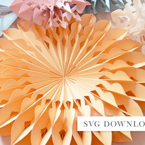 Decorazione di carta fai da te a nido d'ape 3D, taglio a mano, file SVG, download del modello di decorazione di nozze