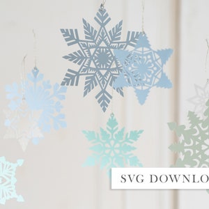 Snowflake svg digital cut file, festive decoration download, png