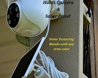 Wireless Security Camera and Solar Panel Hanger for Gutter Downspouts