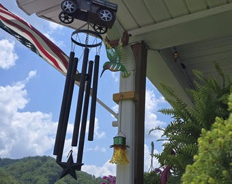 Downspout Wind Chime Hanger: Textured Finish ,Multiple Colors, Weather-Resistant, Tool-Free Install