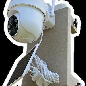 Universal 360 Camera & Solar Panel Gutter Mount – Tool-Free Hanger with Hardware for Eufy, Arlo, Ring, and Wyze